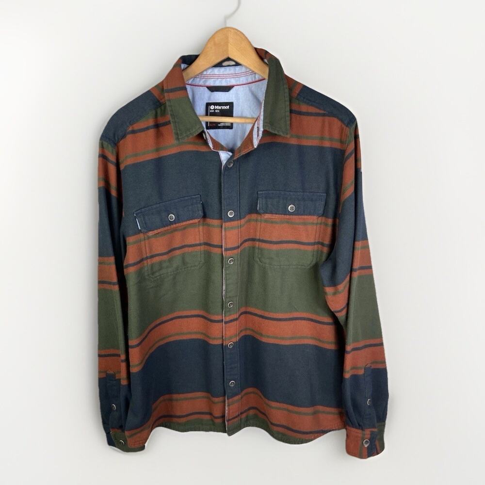 Marmot Del Norte Flannel Shirt Men’s XL Aztec Colors Southwestern